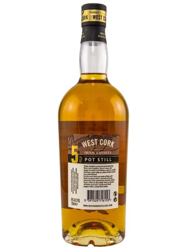 West Cork 5 Jahre - 1st Fill Ex-Bourbon Cask - Single Malt Irish Whiskey