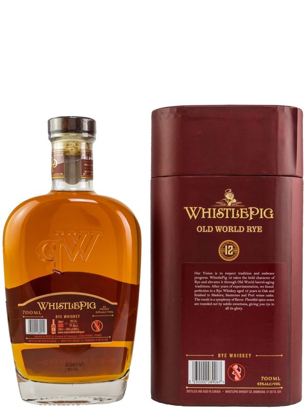 Whistlepig 12 Jahre Wine Cask Finished Old World Rye Canadian Rye Whiskey