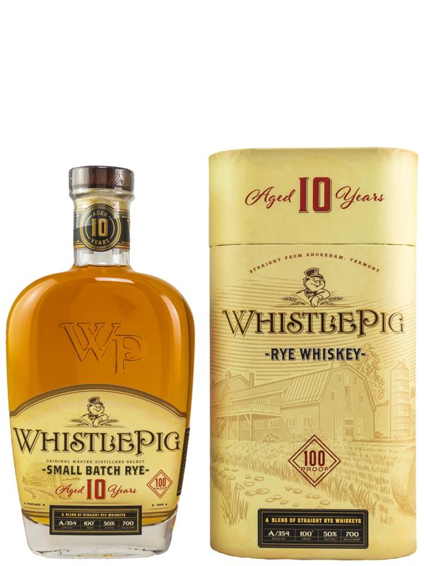 Whistlepig Virgin Oak, Bourbon Finish Batch No. A/354 Small Batch Blend Straight Rye Whiskey