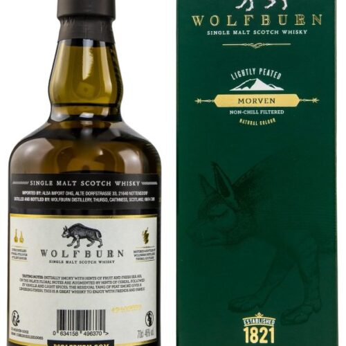 Wolfburn Morven - Lightly Peated - Highland Single Malt Scotch Whisky - neue Ausstattung