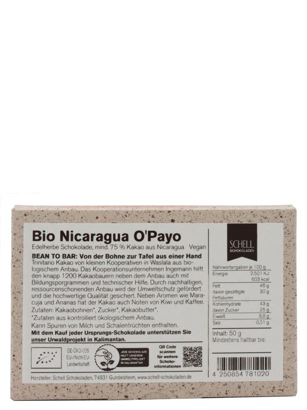 Schell Schokoladen - Bio Nicaragua - 50g